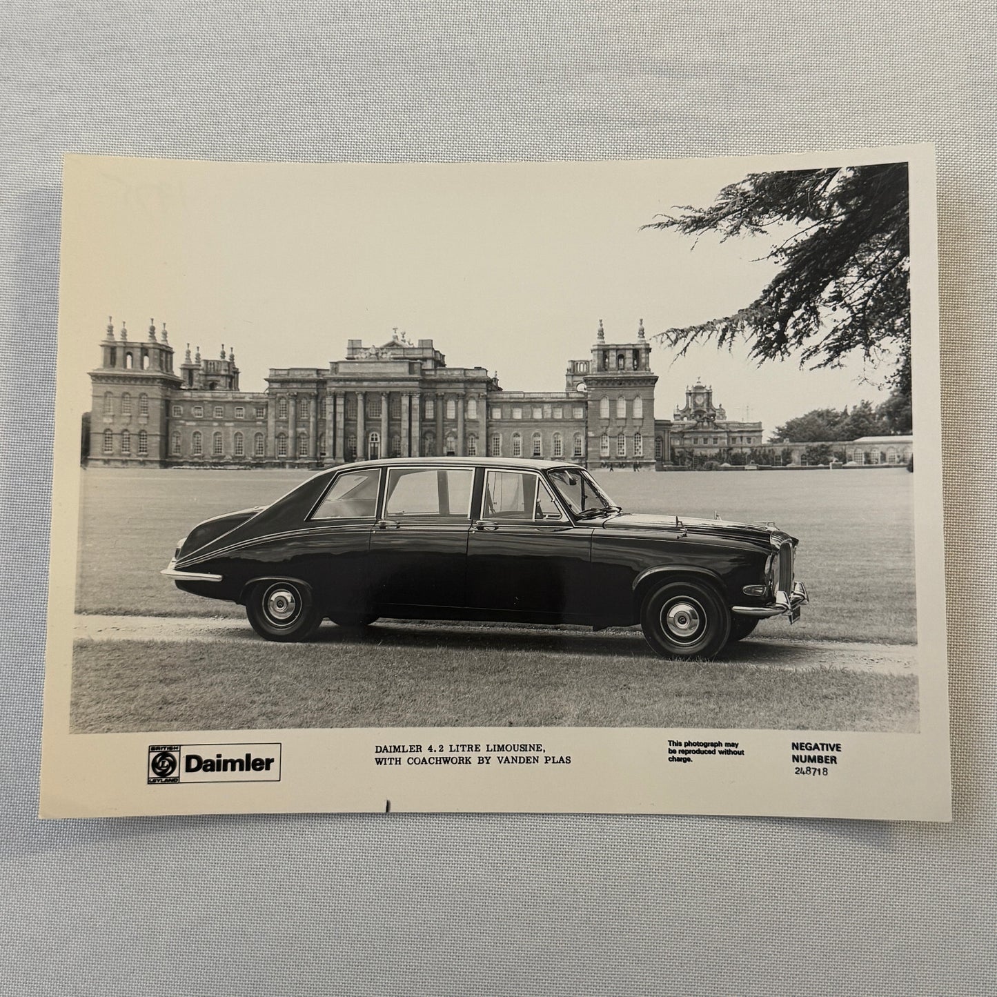 Daimler 4.2 Litre Limousine Vanden Plas Car Factory Press Photo Photograph