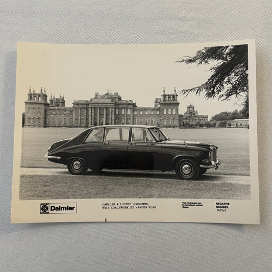 Daimler 4.2 Litre Limousine Vanden Plas Car Factory Press Photo Photograph