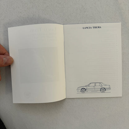 1993 Lancia Thema Technical Data Price List Brochure European German Text