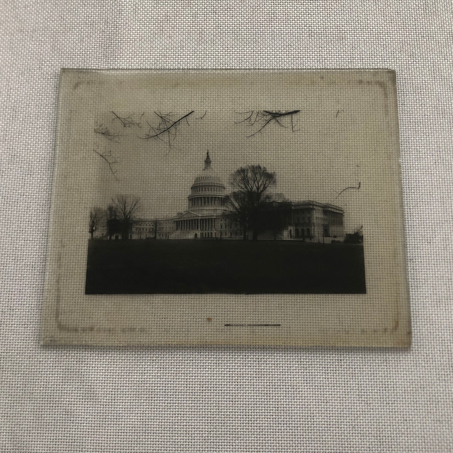 Glass Plate Lantern Slide United States Capitol Building Washington DC