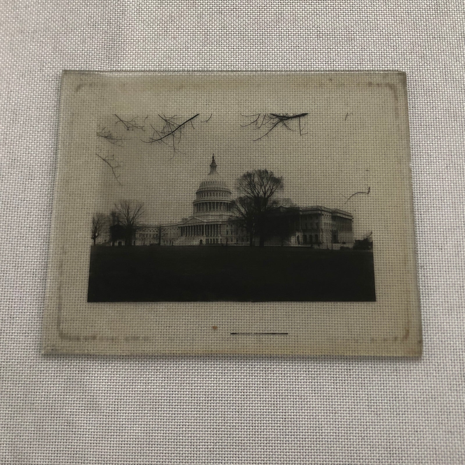 Glass Plate Lantern Slide United States Capitol Building Washington DC