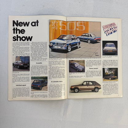 1985 Peugeot Talbot Car Sales Brochure Catalog 205 GTI 305 Rapier Minx Van