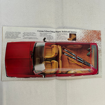 1980 Toyota Corona Car Sales Brochure Catalog Custom Sedan Deluxe Wagon Luxury