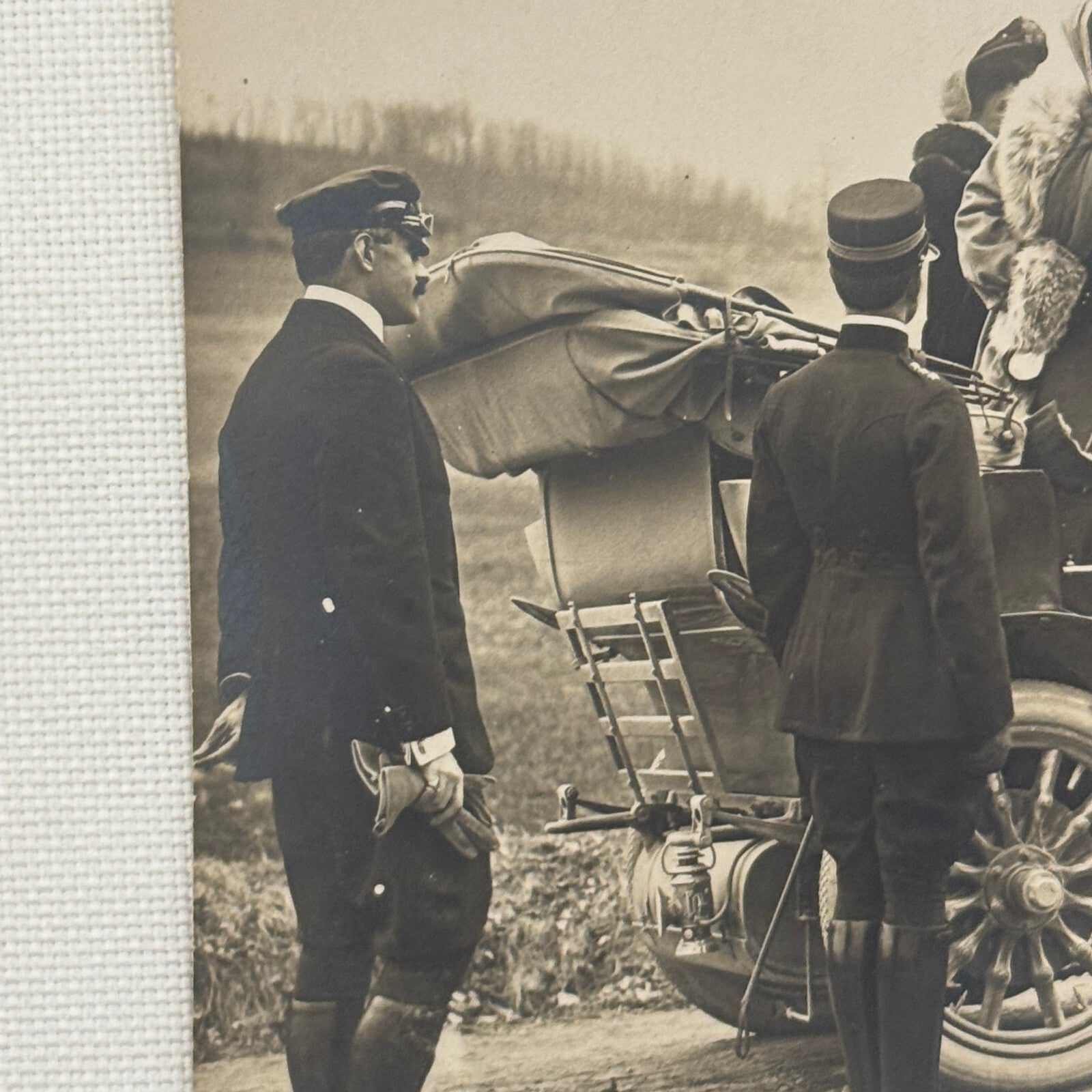 Antique Car Automobile Women Italian Real Photo Postcard RPPC Photograph