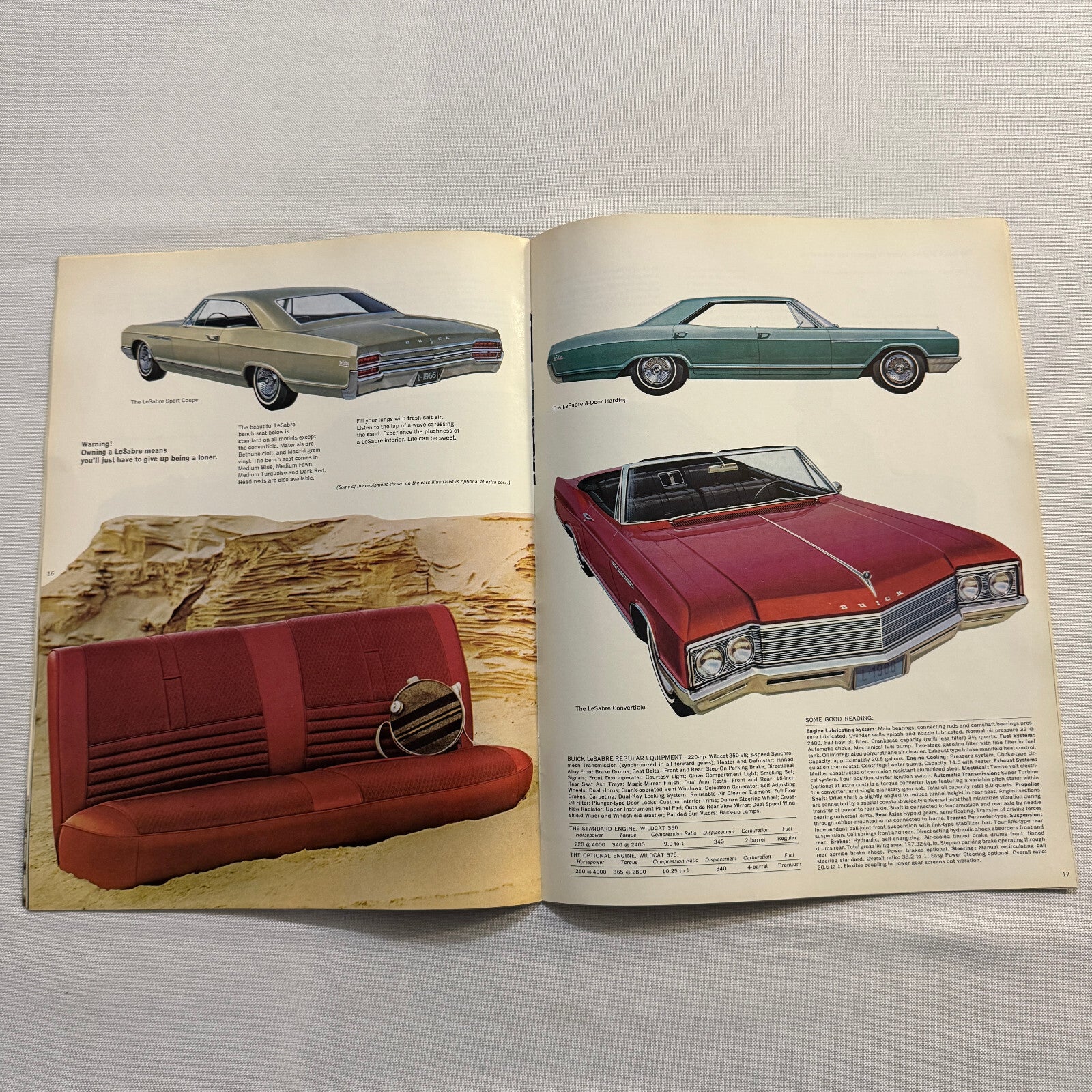 1966 Buick Sales Brochure Catalog Riviera Electra Wildcat LeSabre Skylark +
