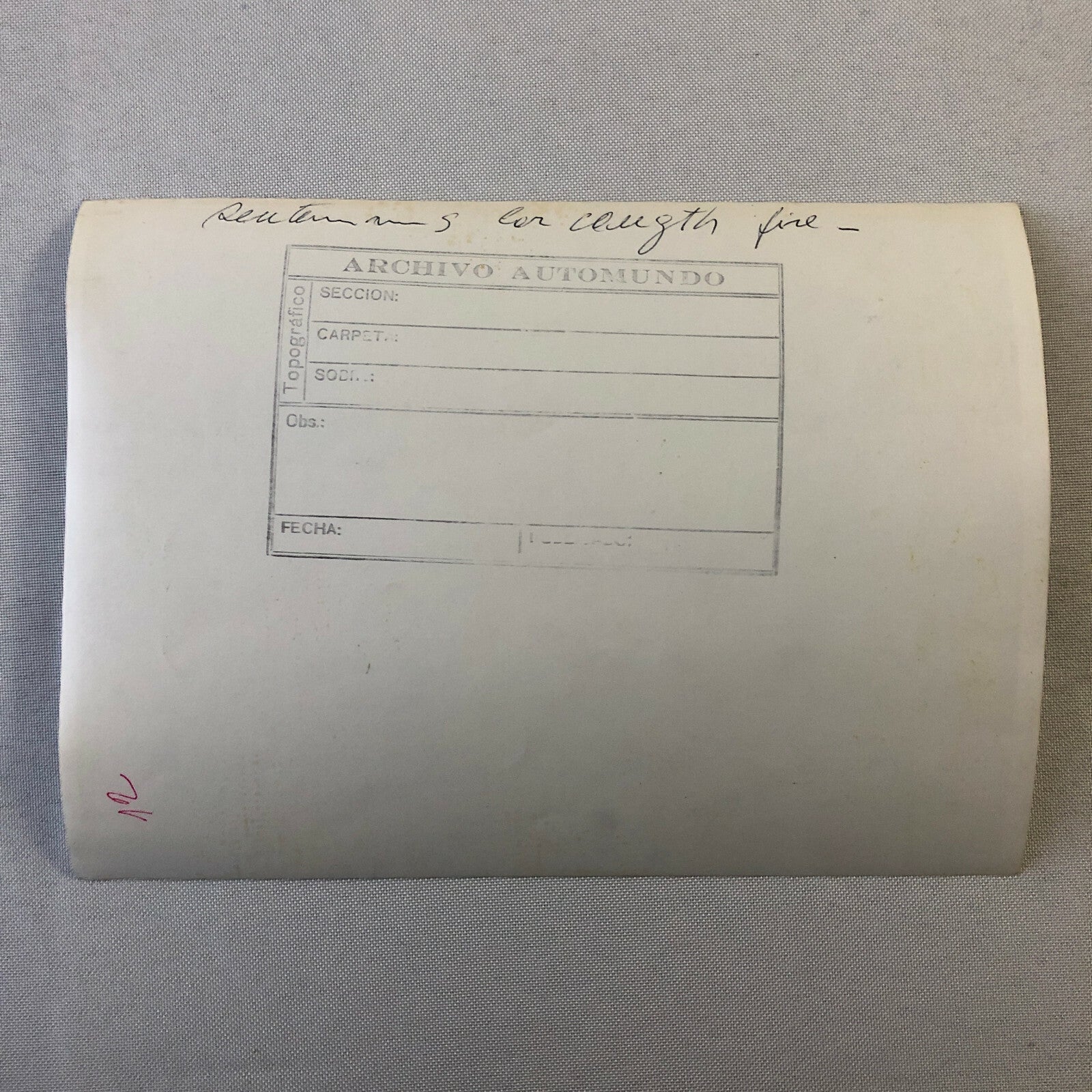 Vintage Car Racing Photo Photograph - Car on Fire - Ron Harris Racing 