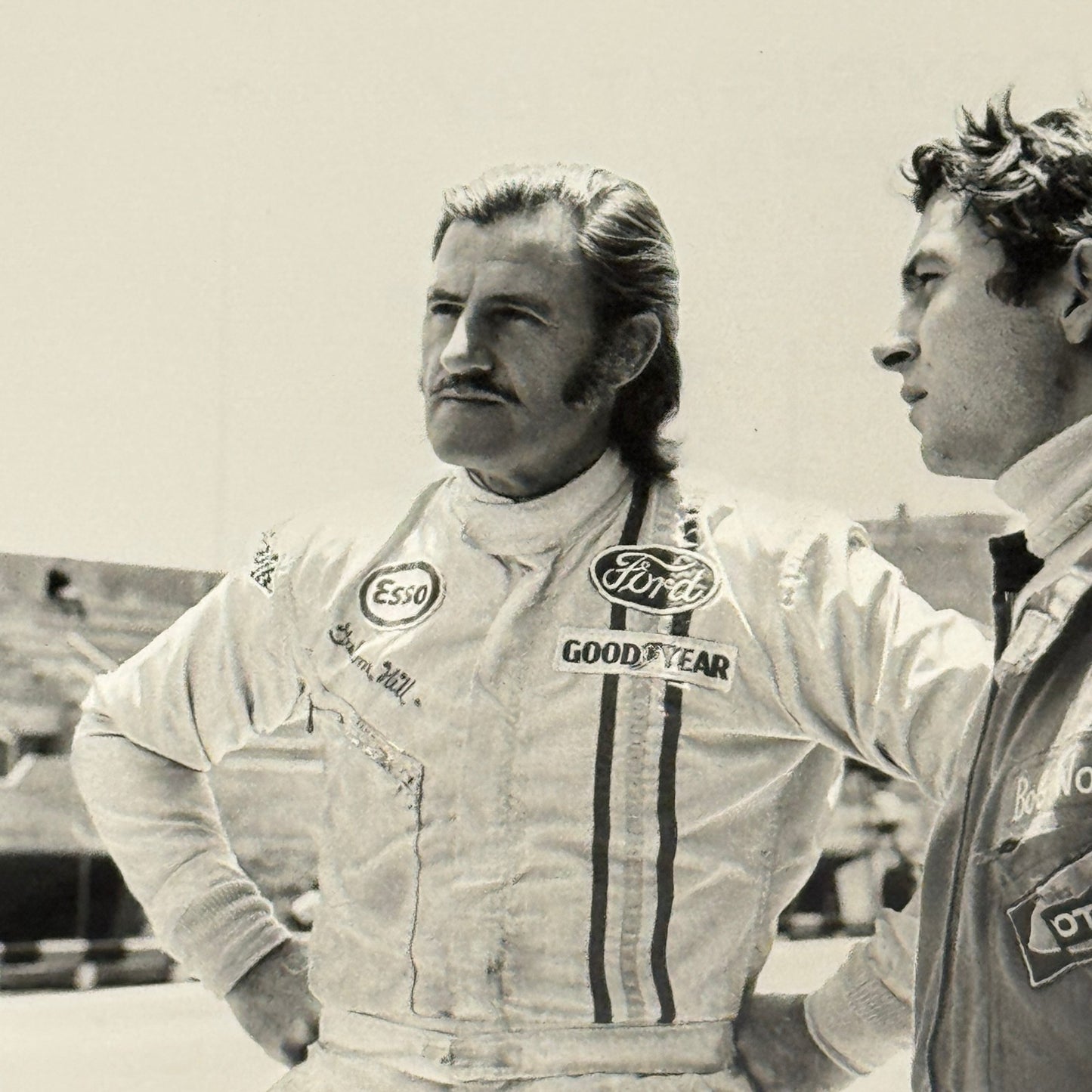 Vintage Racing Photo 1971 Interlagos F2 Race Tim Schenken Graham Hill Bob Wollek