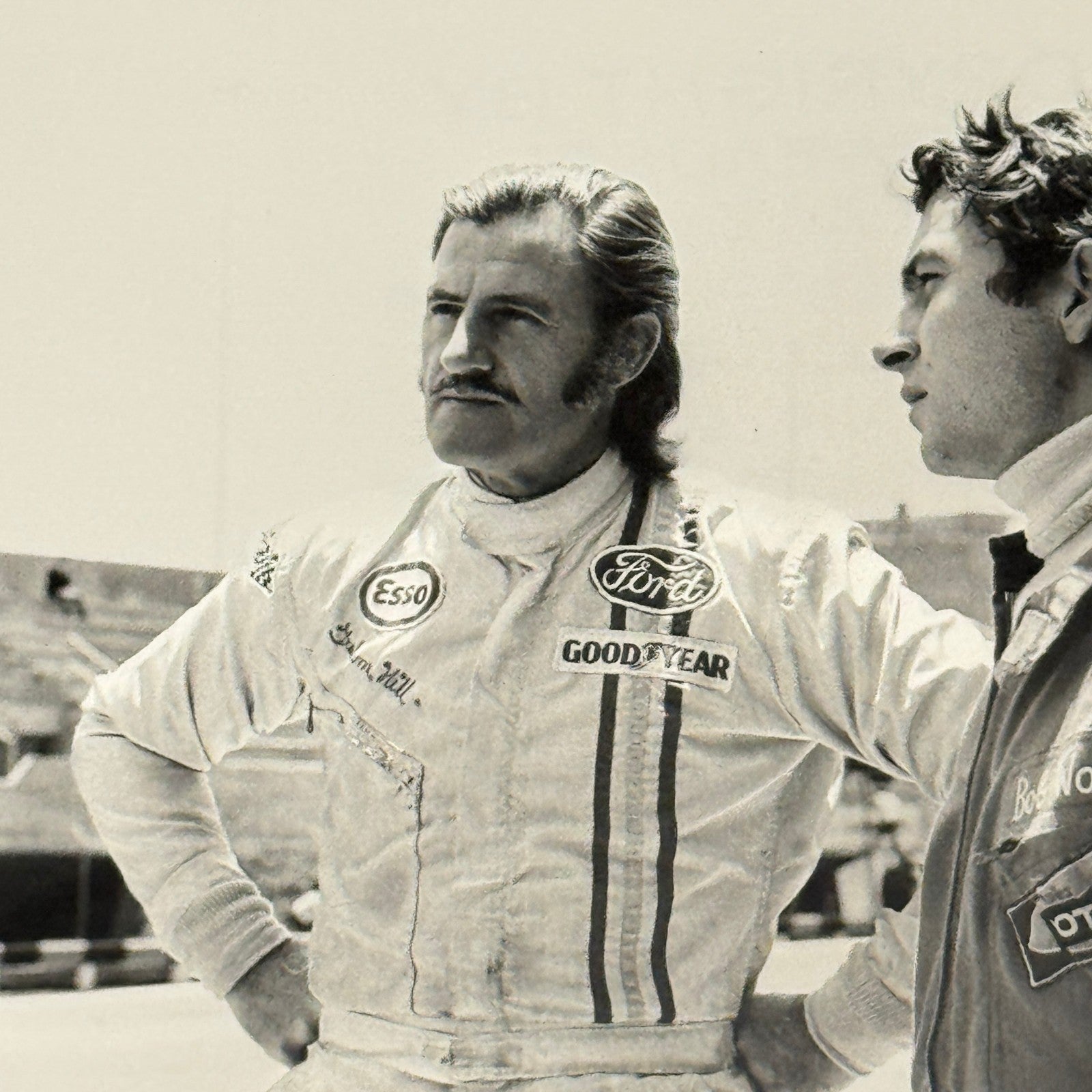 Vintage Racing Photo 1971 Interlagos F2 Race Tim Schenken Graham Hill Bob Wollek