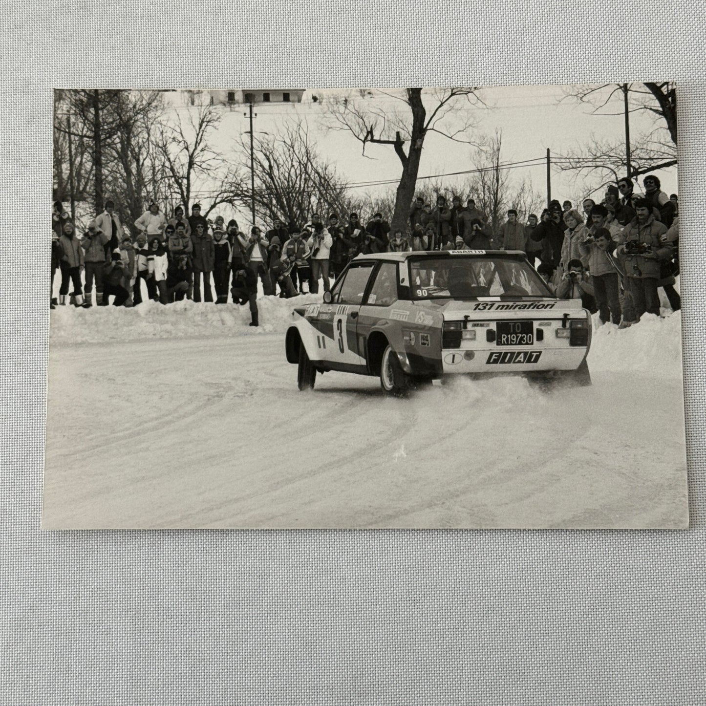 1980 Rallye Monte Carlo Press Photo Photograph DPPI Fiat 131 Abarth Car