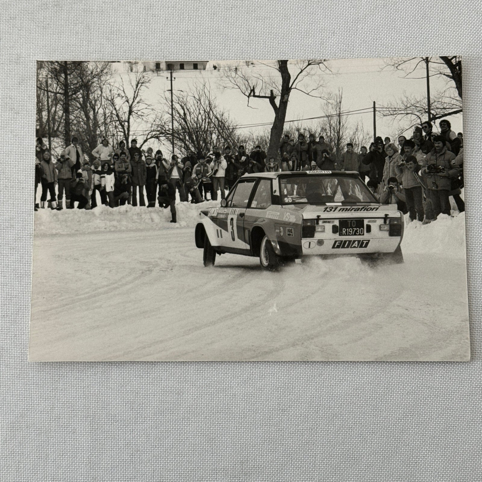 1980 Rallye Monte Carlo Press Photo Photograph DPPI Fiat 131 Abarth Car