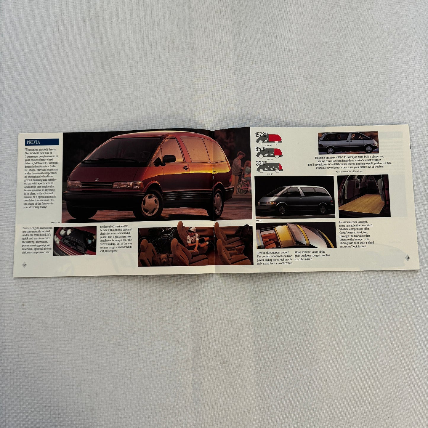 1991 Toyota Sales Brochure Catalog Supra Cressida 4Runner Previa Celica MR2 +