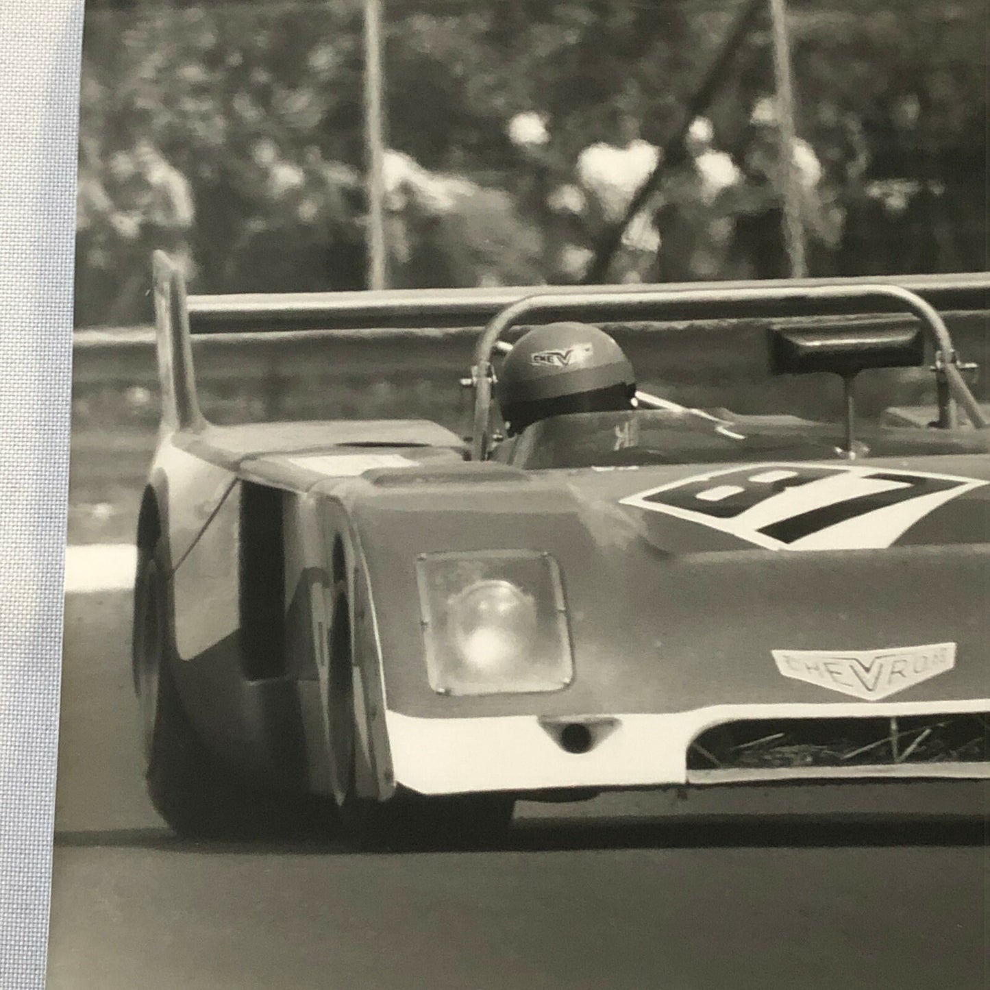 Vintage Racing Car Photo Photograph Print - DPPI Press Photo Chevron Car