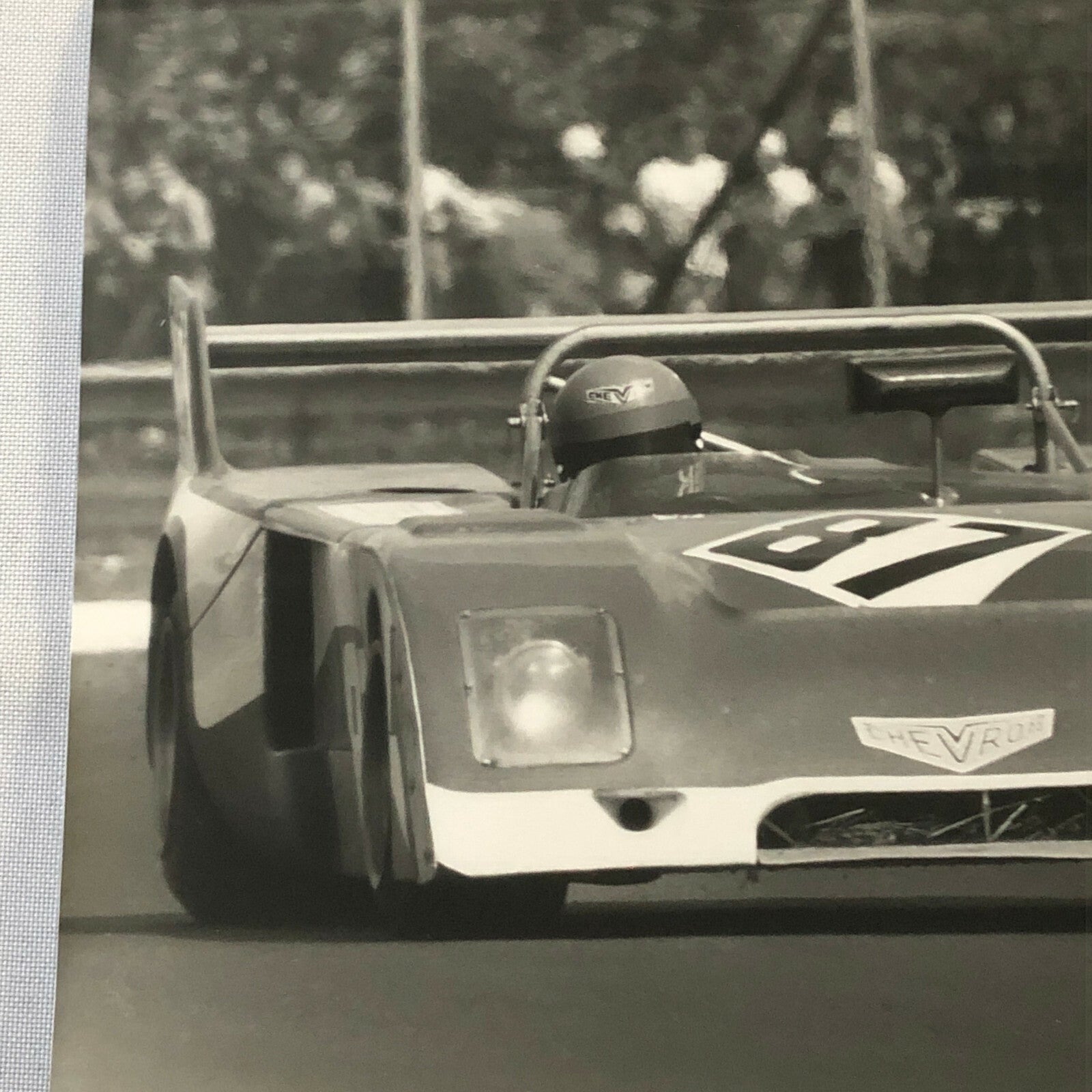 Vintage Racing Car Photo Photograph Print - DPPI Press Photo Chevron Car