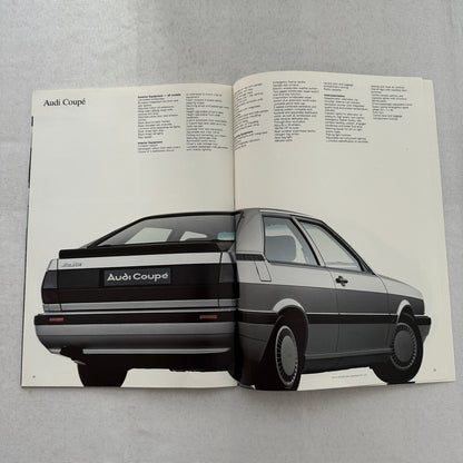 Audi Coupe Sales Brochure Catalog Advertising Audi Coupe GT 1985