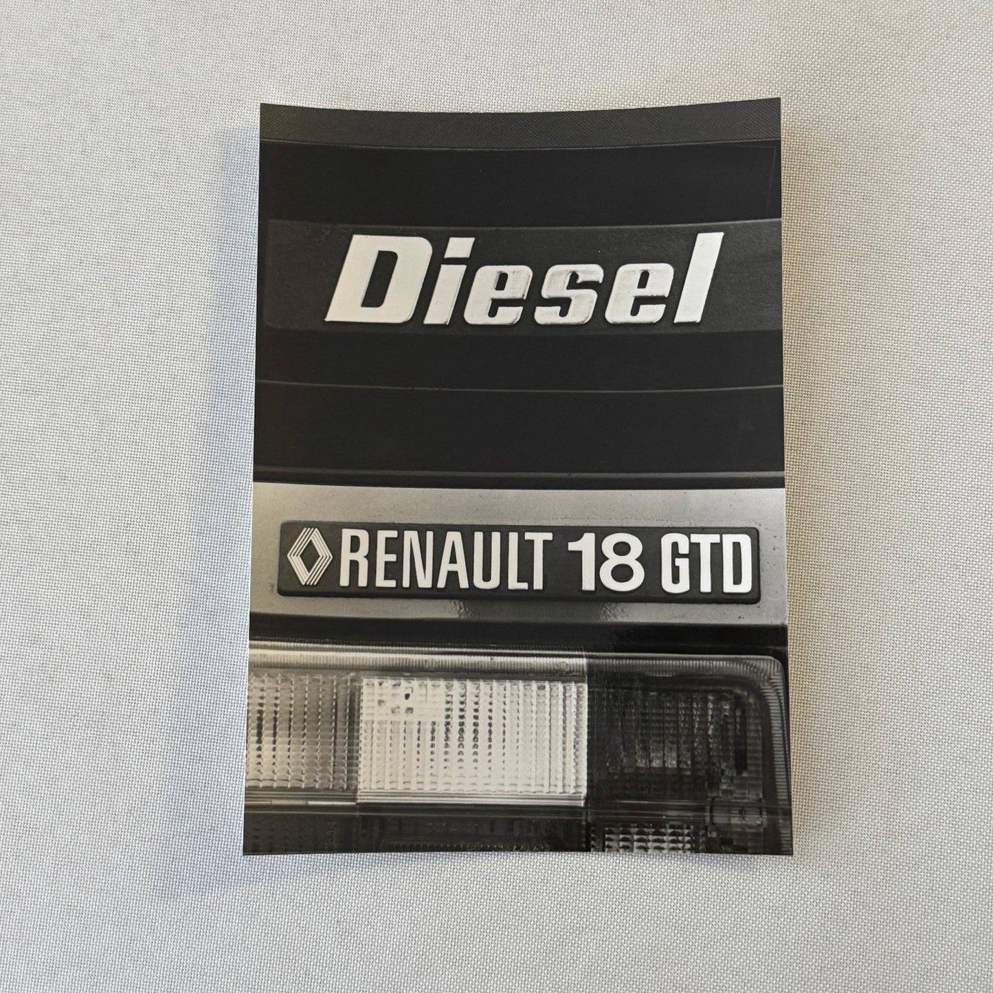 Renault 18 Diesel Car Factory Press Kit Renault 18 TD GTD GERMAN Text 1980 1981