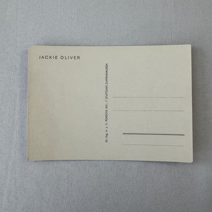 Vintage Porsche Racing Photo Postcard Driver Jackie Oliver Post Card Photograph