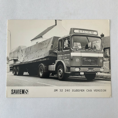 Vintage Saviem Renault SM 32 240 Sleeper Cab Truck Photo Photograph 