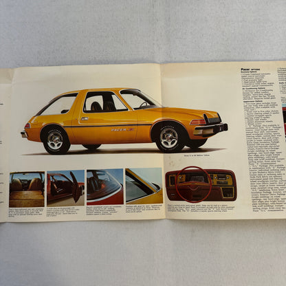1975 AMC Pacer Car Sales Brochure Catalog American Motors Pacer X Advertising