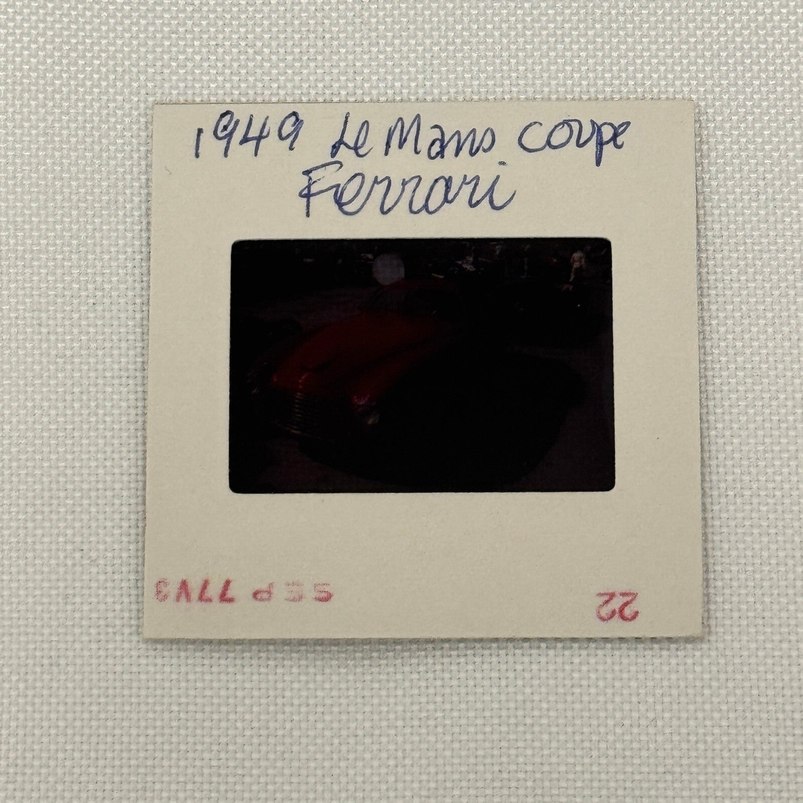 35MM Vintage Photo Slide 1949 Ferrari LeMans Coupe Car 1977