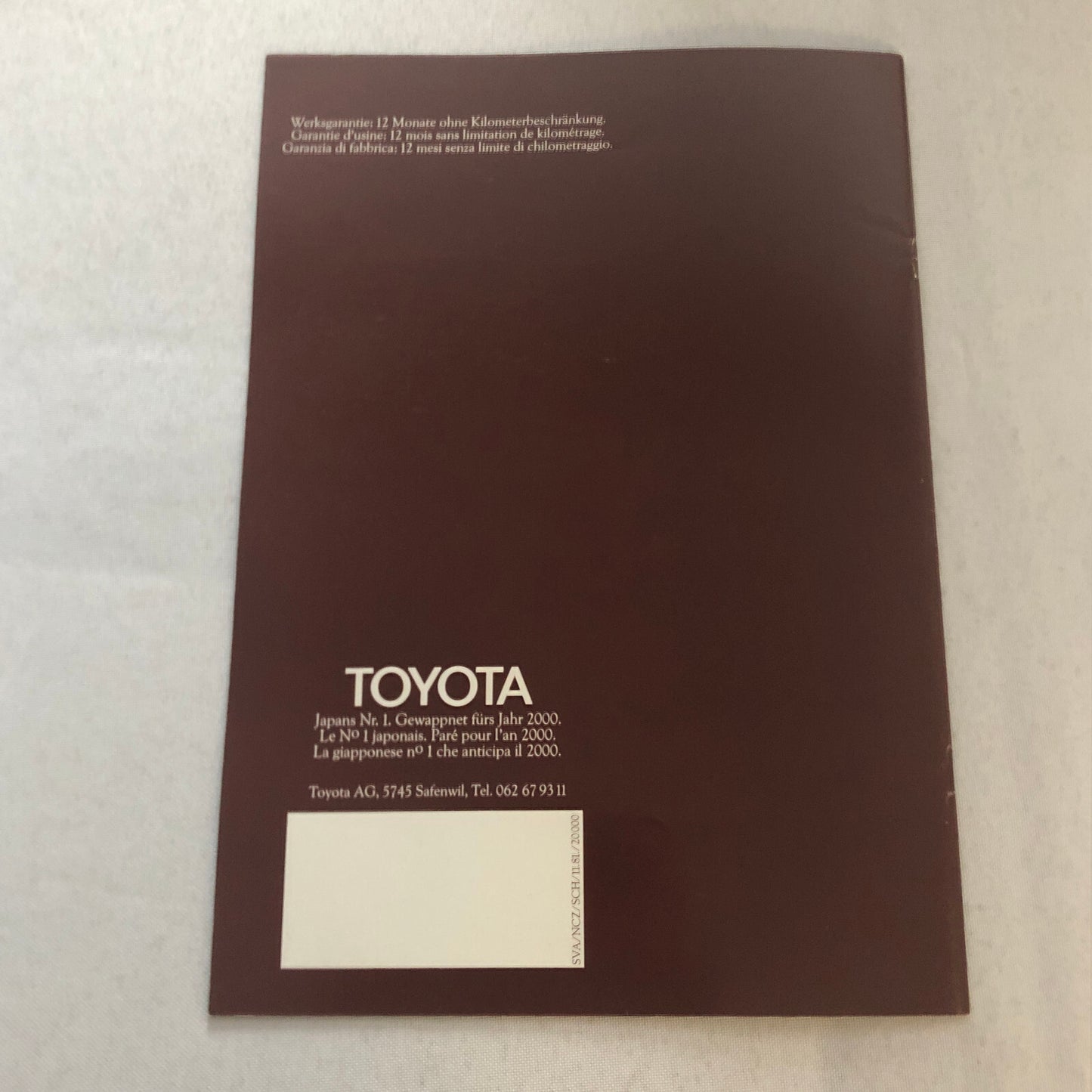Toyota Crown 2800i Car Sales Brochure Catalog French Italian German European