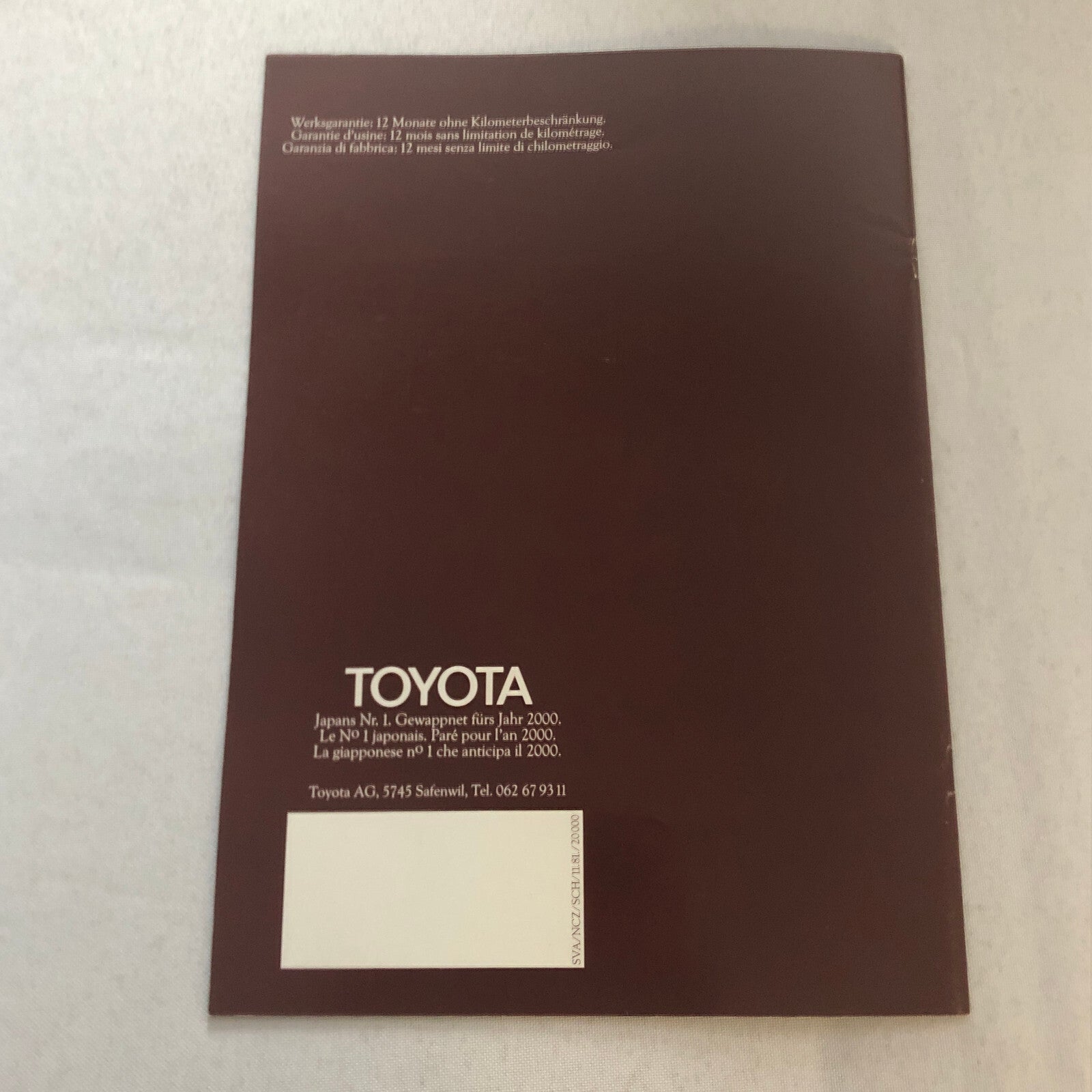 Toyota Crown 2800i Car Sales Brochure Catalog French Italian German European