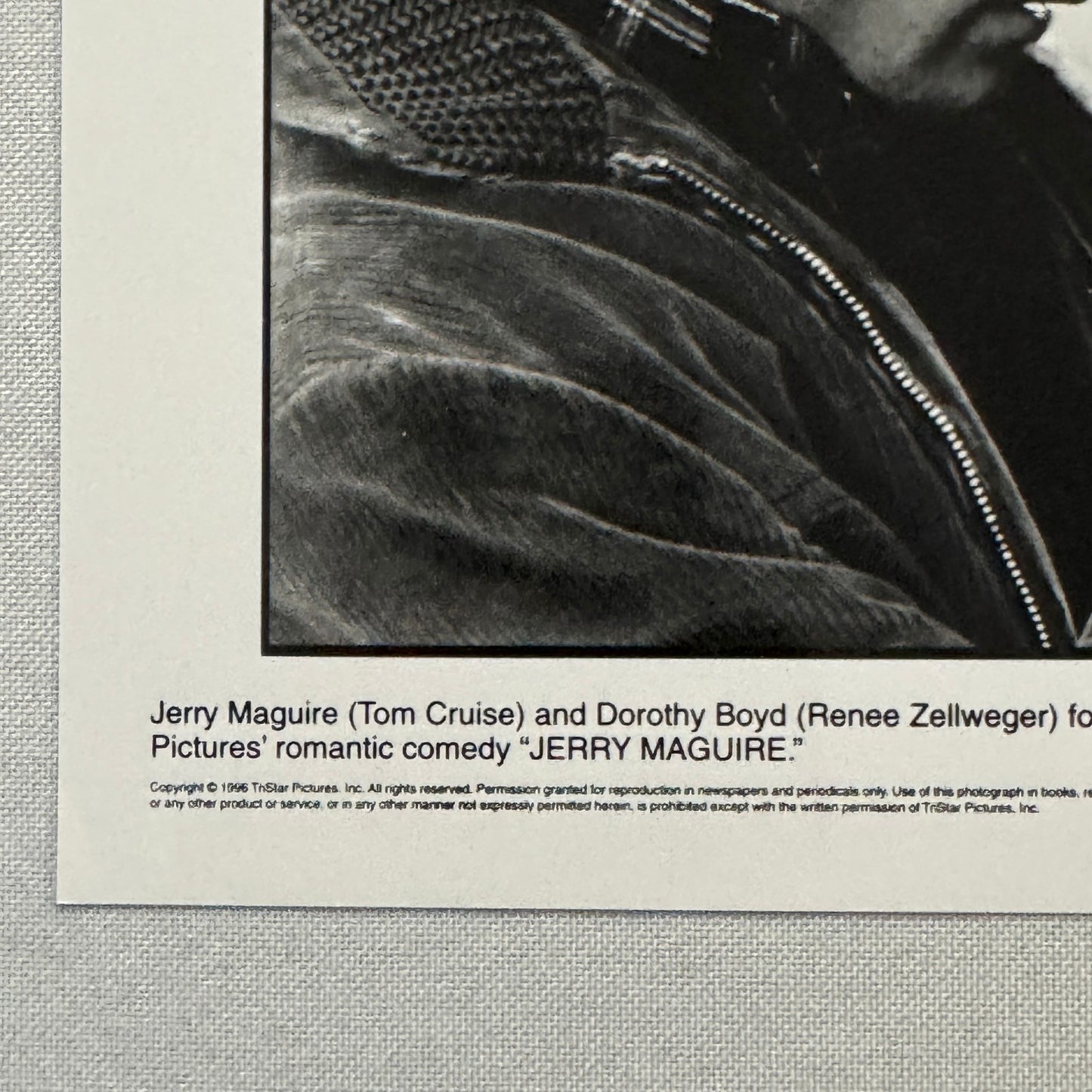 Jerry Maguire Movie Press Photo Publicity Photograph Tom Cruise Renee Zellweger