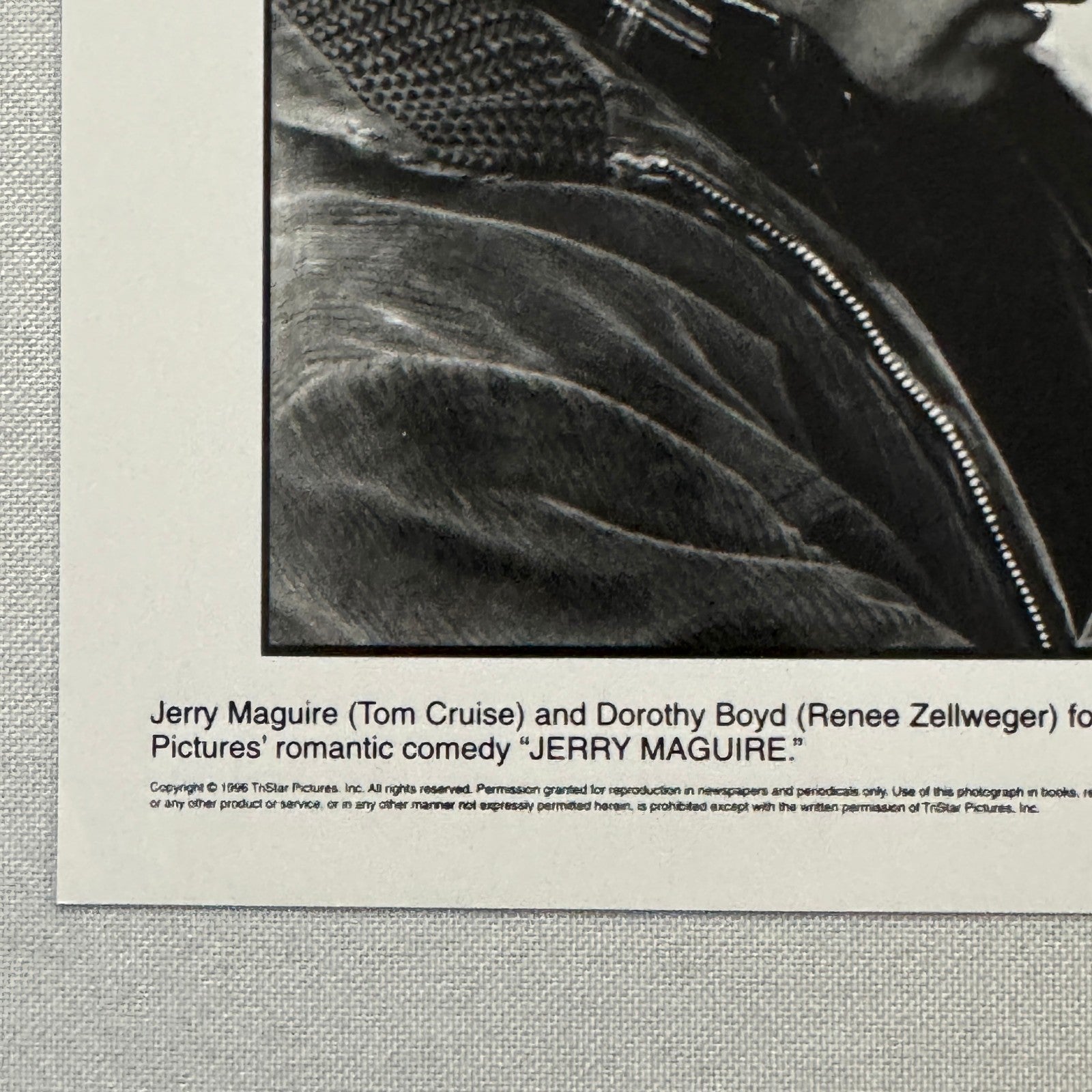 Jerry Maguire Movie Press Photo Publicity Photograph Tom Cruise Renee Zellweger