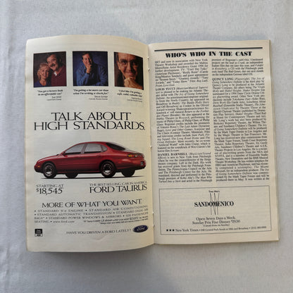 William H Macy Signed Playbill The Joy of Going Somewhere Definite 1997 Auto