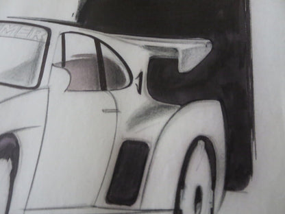 Porsche 935 Kremer Racing Design Sketch Drawing Art NOTTRODT Vintage 1980