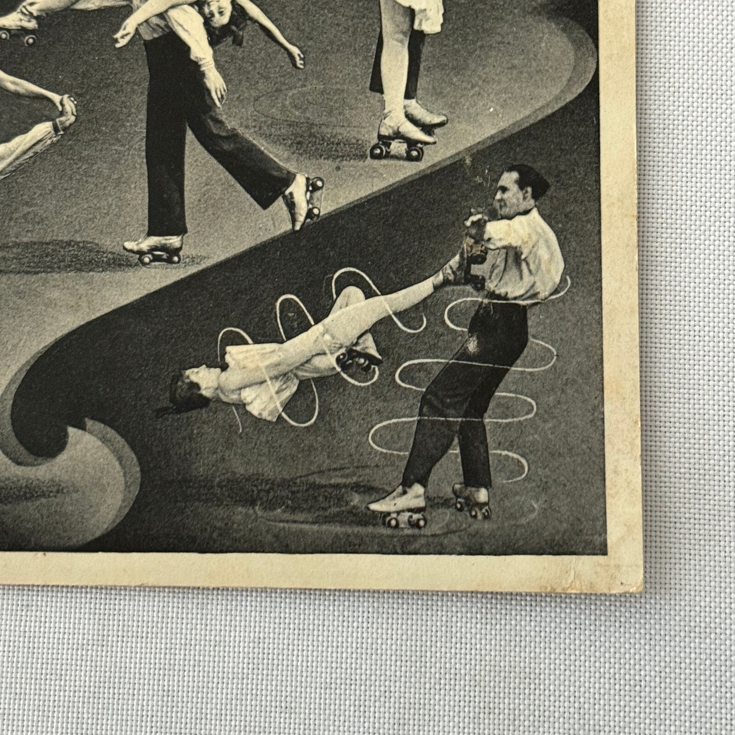 Vintage Circus Rollerskating Roller Skate Act Postcard Post Card 2 Donalds