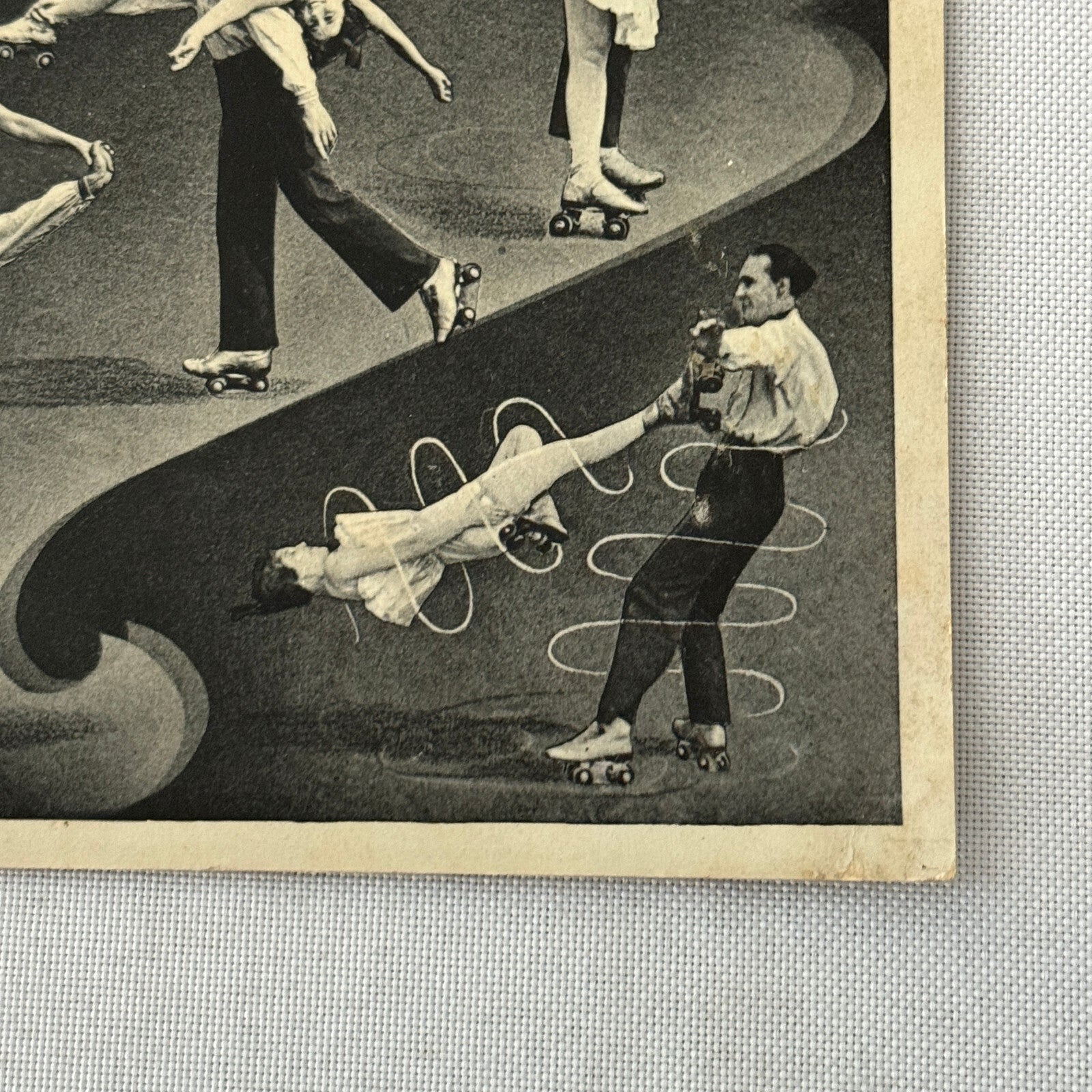 Vintage Circus Rollerskating Roller Skate Act Postcard Post Card 2 Donalds