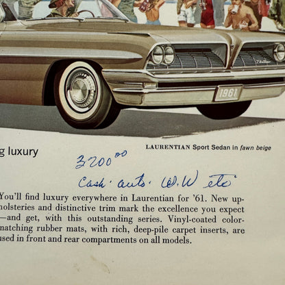 1961 Pontiac Sales Brochure Parisienne Laurentian Strato Chief Canadian Catalog