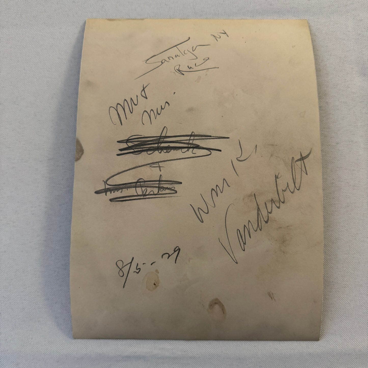 William Vanderbilt & Wife at New York Race Event Press Photo Photograph Vintage