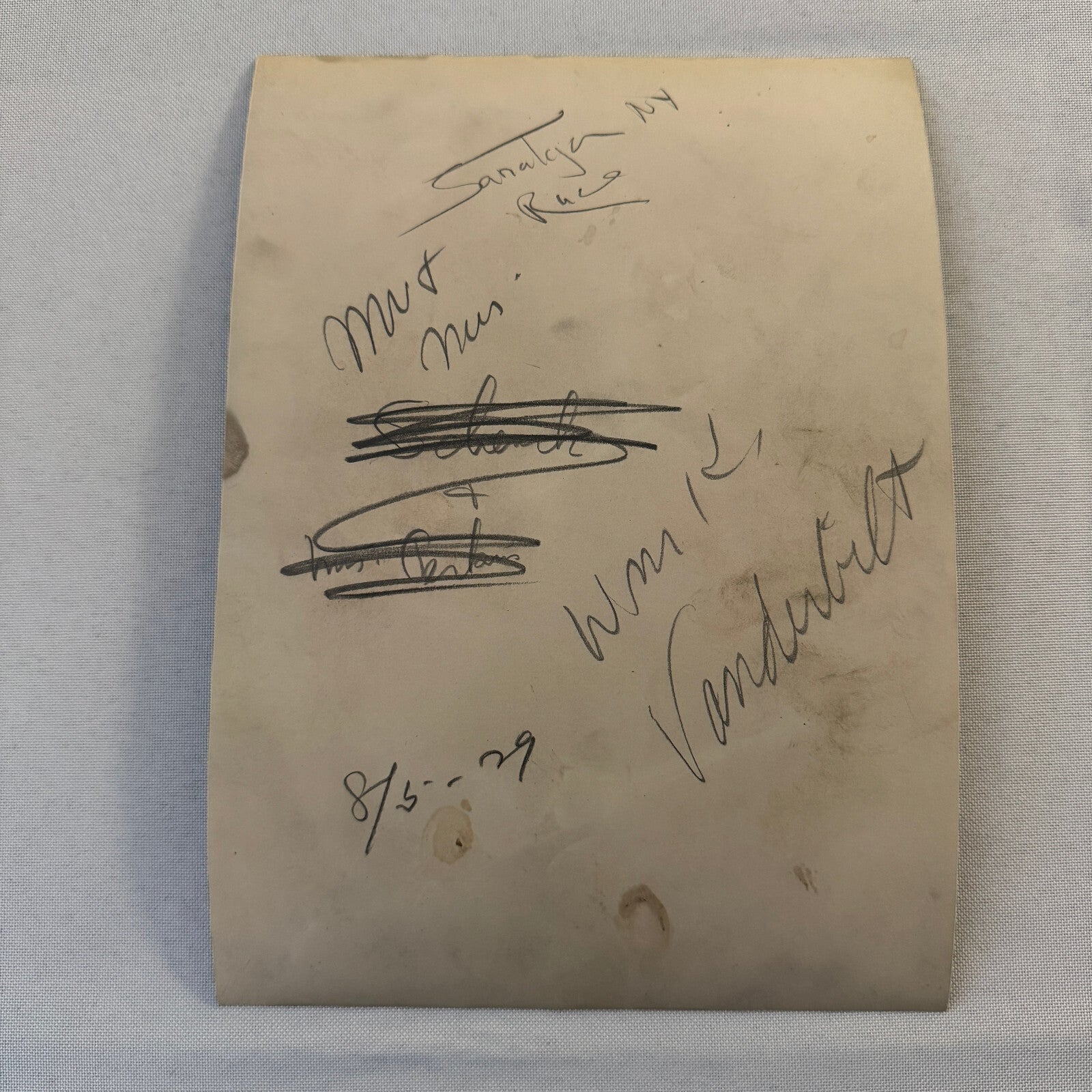 William Vanderbilt & Wife at New York Race Event Press Photo Photograph Vintage