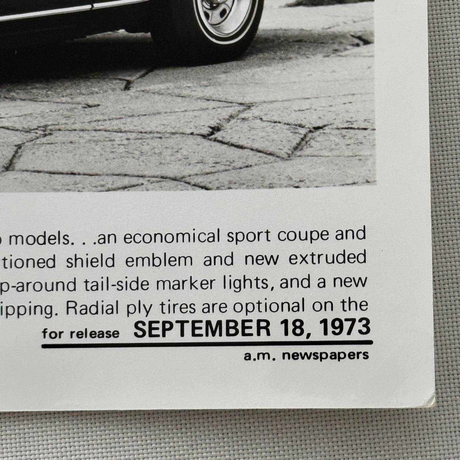 1974 Chevrolet Camaro Factory Press Publicity Photo Photograph Vintage