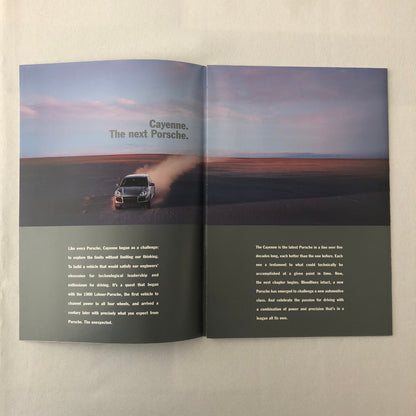 2002 Porsche Poster Sales Brochure Catalog Cayenne 911 Turbo 911 Targa Boxster +