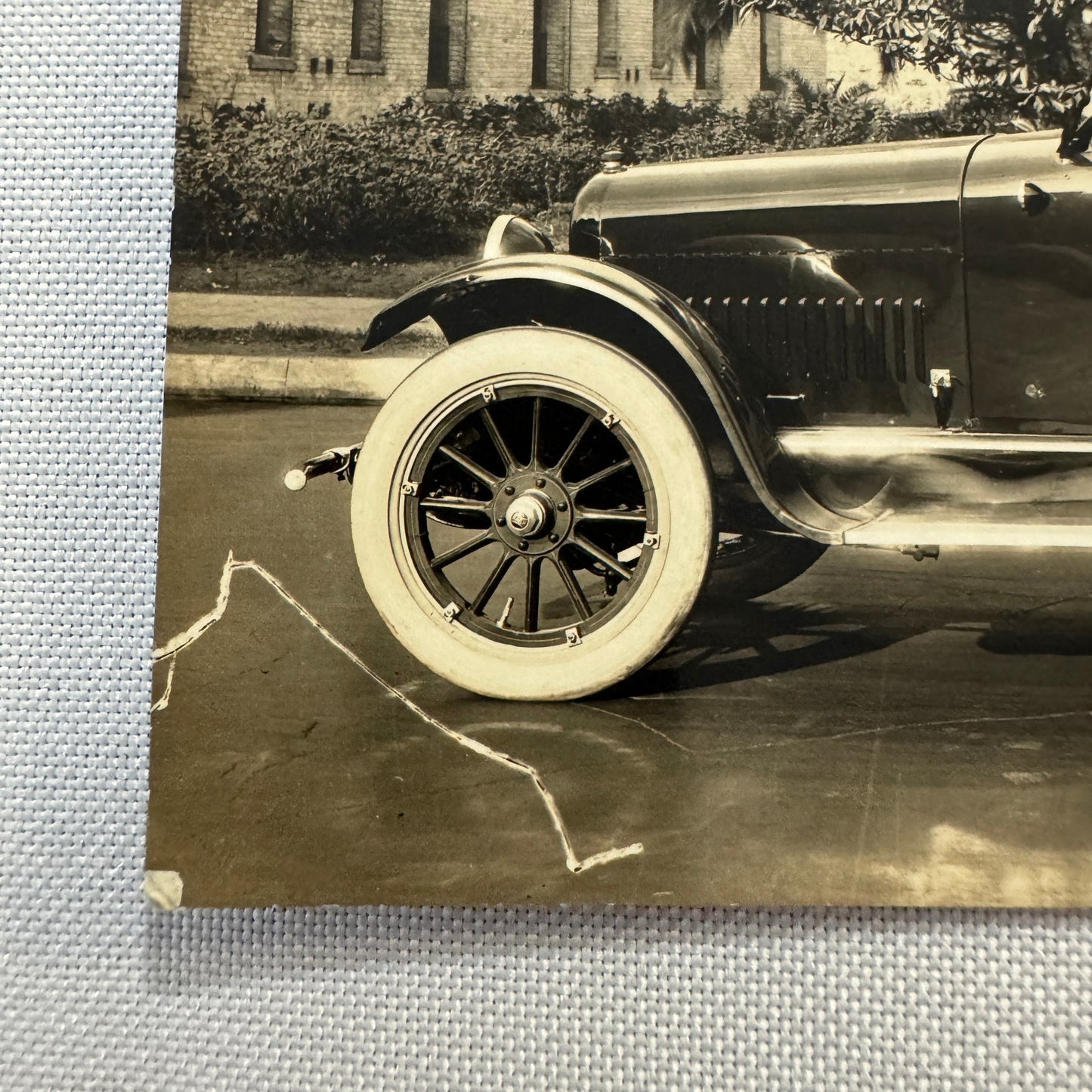 Charles W Link Vintage Automobile Car Sedan Top Real Photo Postcard RPPC Antique