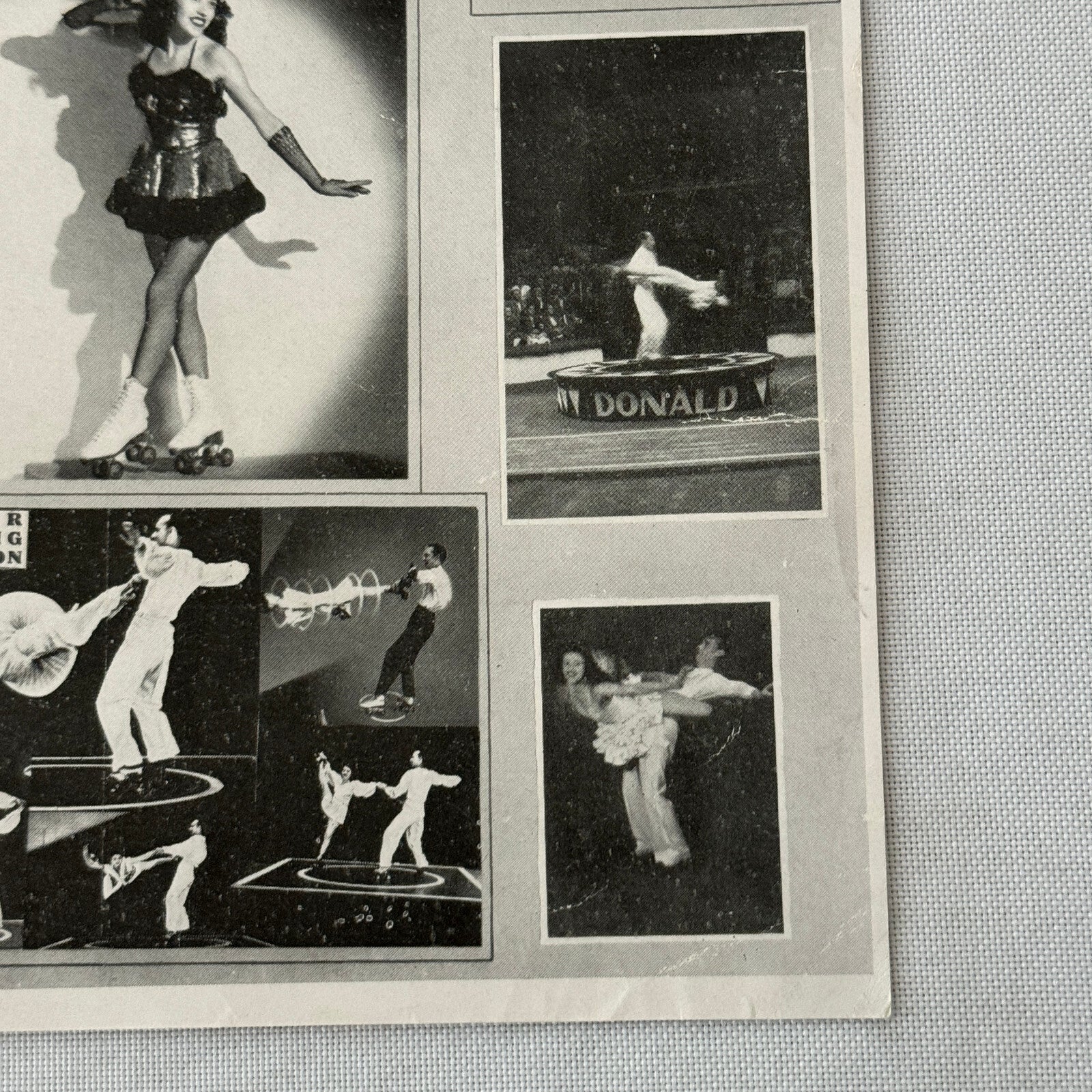 Vintage Rollerskating Roller Skate Act Donald Roller Skating Sensation Flyer