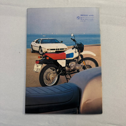 1981 BMW Motorcycle Sales Brochure Catalog R100 CS RT R80 R65 R45 GERMAN