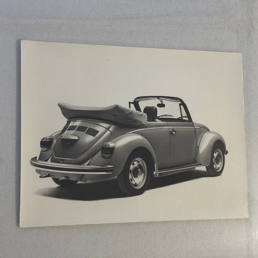 Vintage Volkswagen Beetle Convertible VW Bug Car Photo Photograph Cabriolet