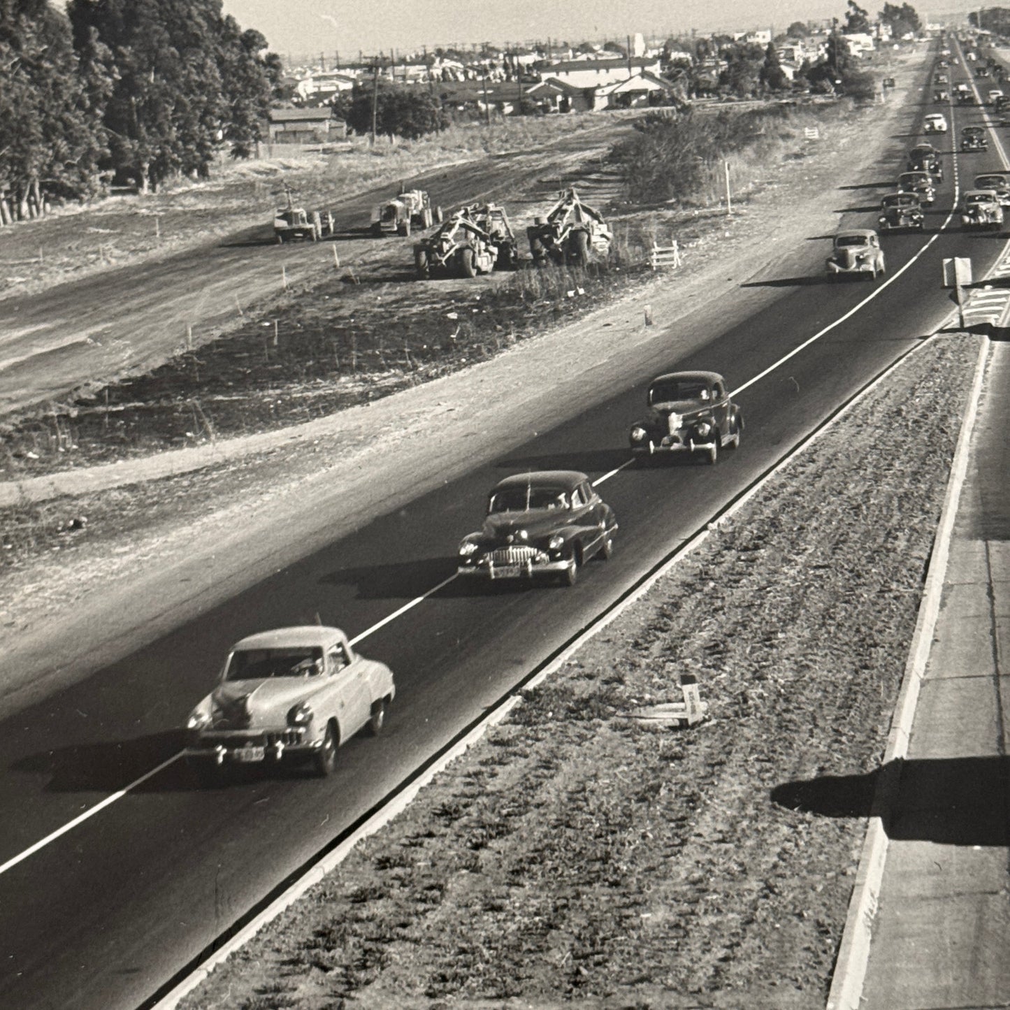 Vintage Cars on California Highway Photo Photograph Print Associated Press