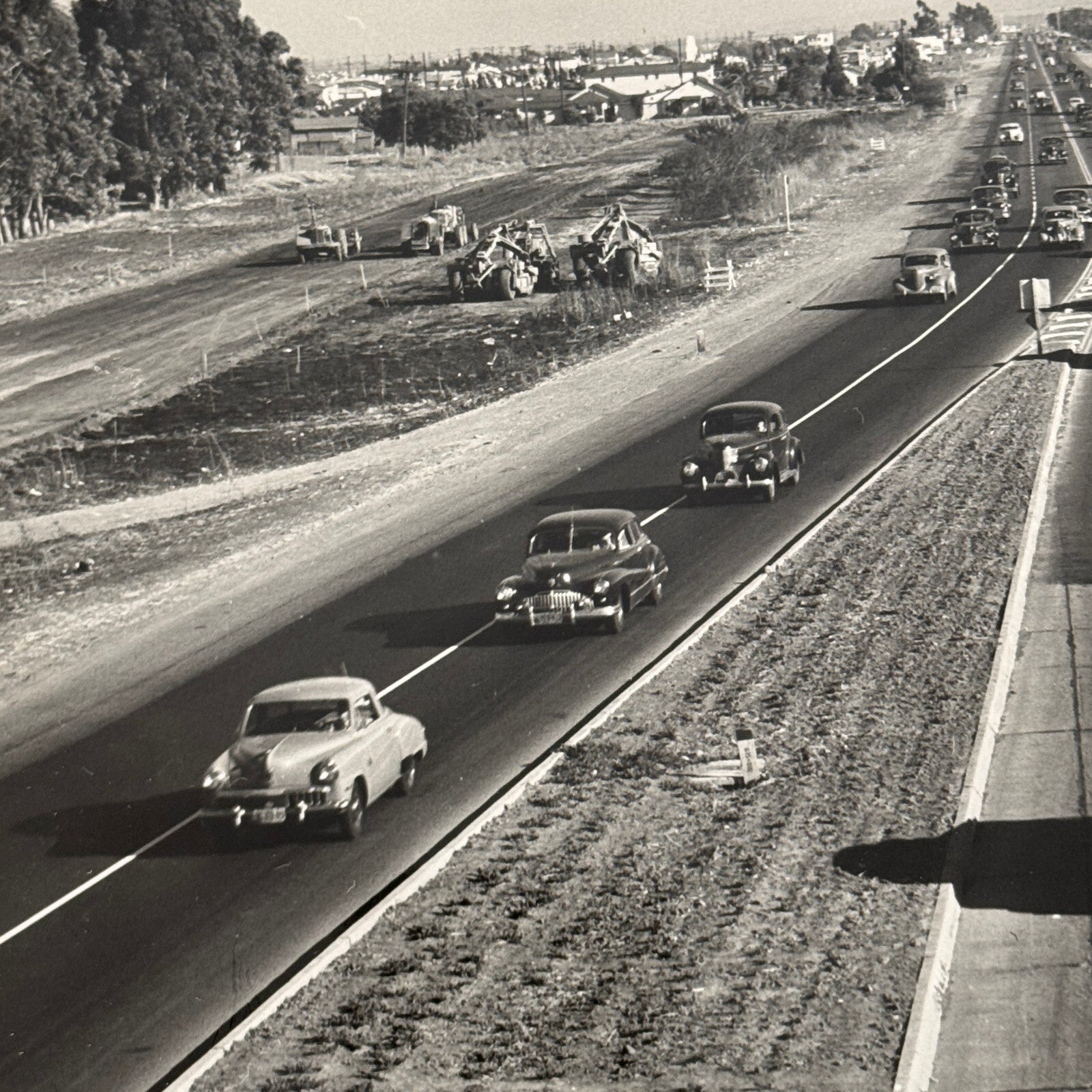 Vintage Cars on California Highway Photo Photograph Print Associated Press
