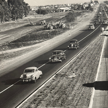 Vintage Cars on California Highway Photo Photograph Print Associated Press