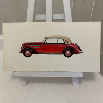 1939 Audi 920 Cabriolet Glaser Automobile Illustration Art Drawing Hand Drawn