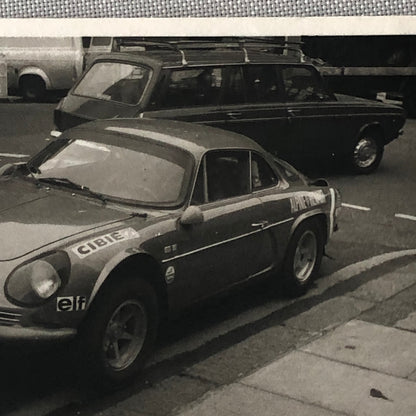 Vintage Renault Alpine Racing Car Photo Photograph Print 1974 on Street 
