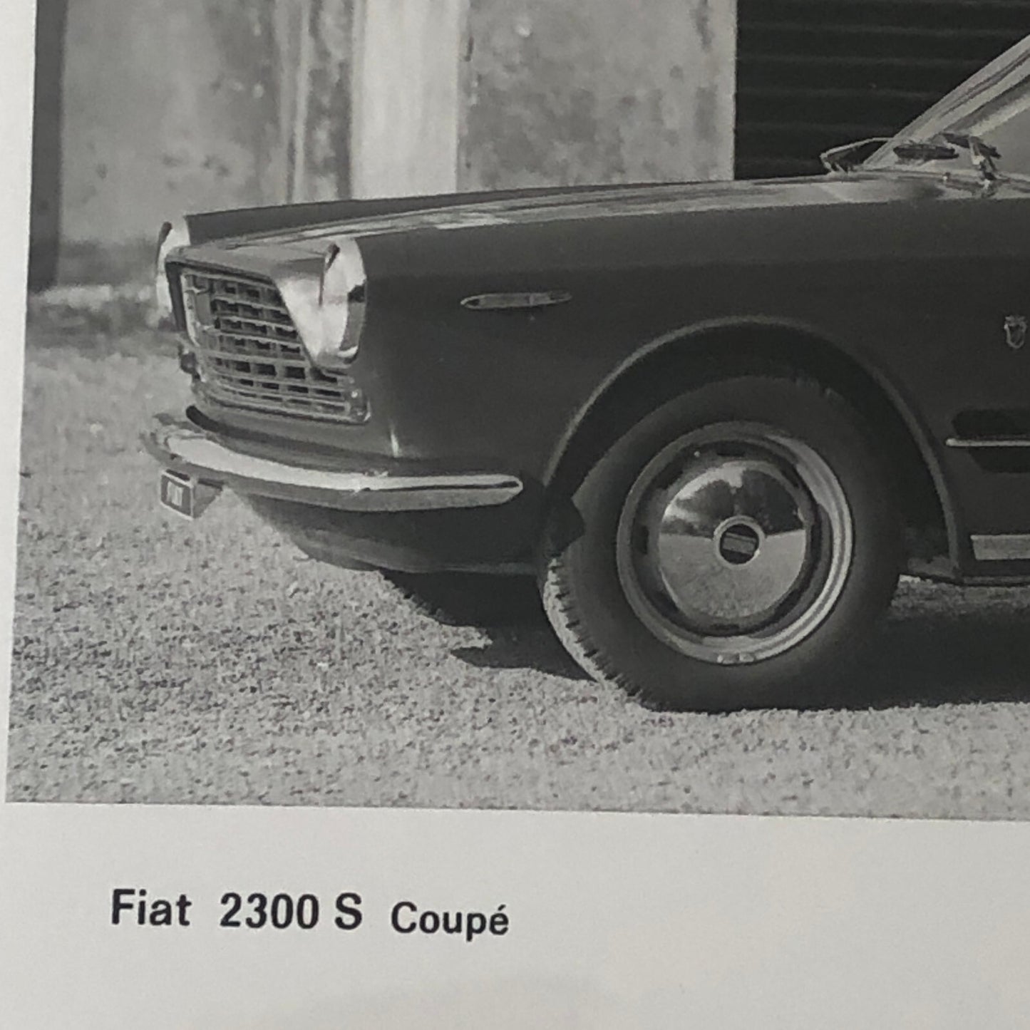 Fiat 2300 S Coupe Car Factory Press Photo Photograph Print
