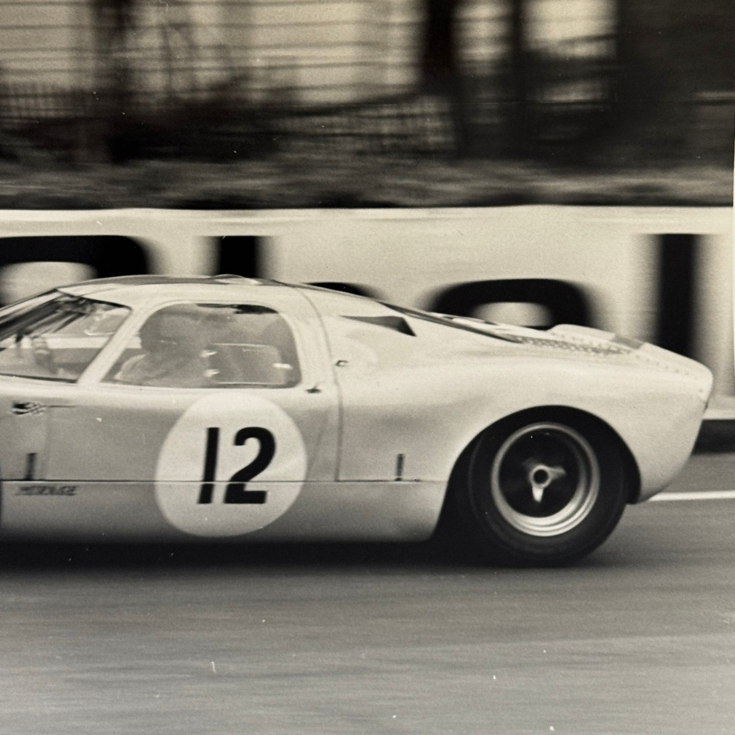 Vintage Racing Photo Photograph Ford Mirage car 1967 Practice Ford GT40