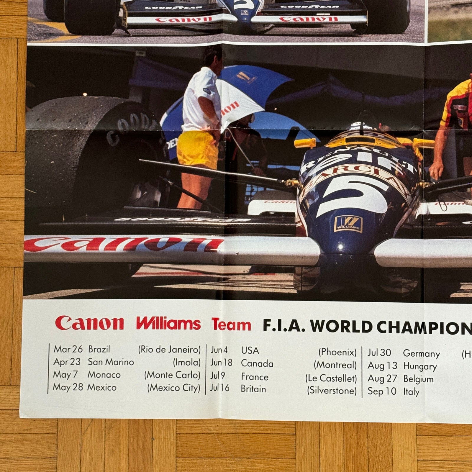 Canon Williams 1989 F1 Formula One Racing Car Poster