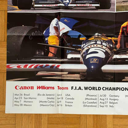 Canon Williams 1989 F1 Formula One Racing Car Poster