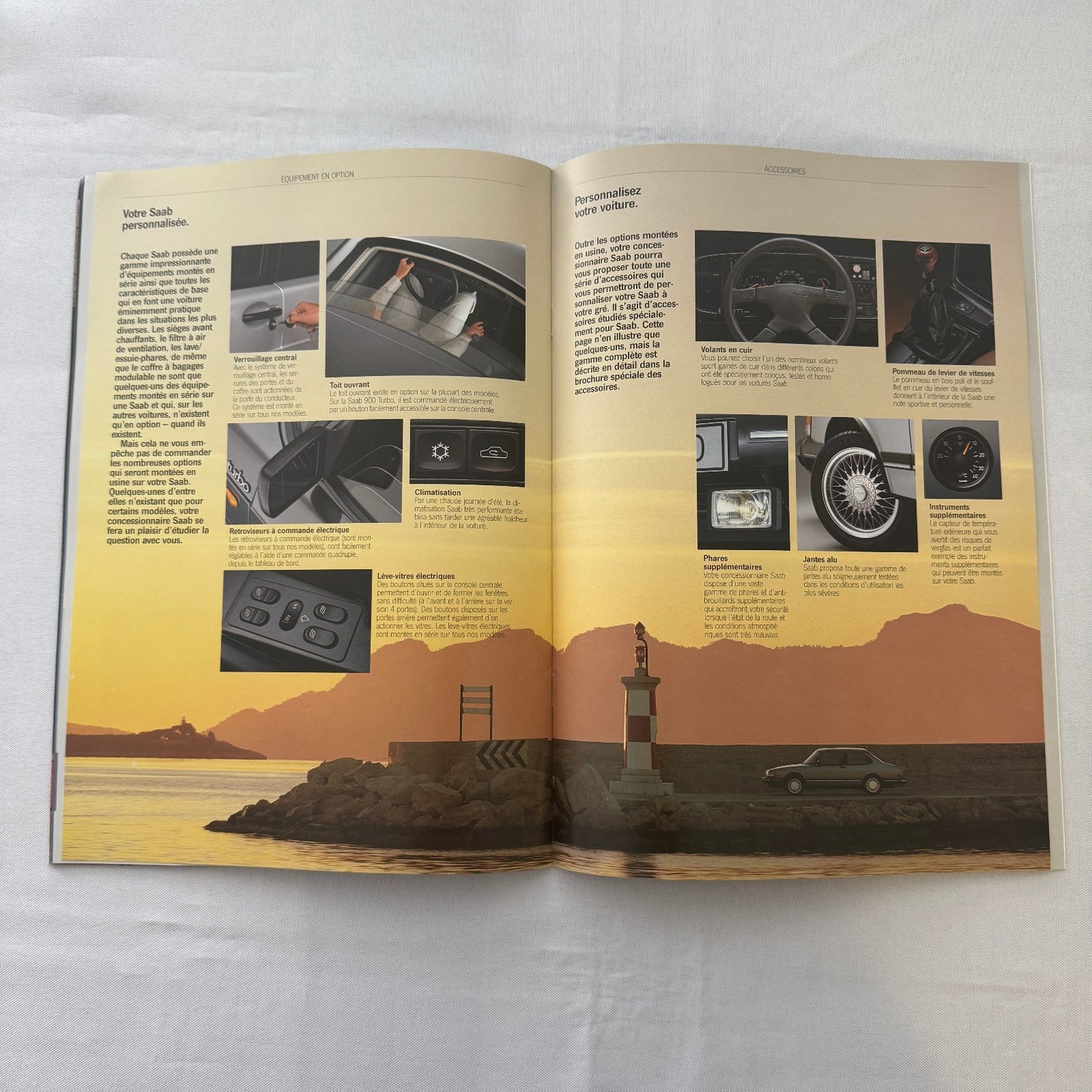 1988 Saab 900i 900 Turbo Car Sales Brochure Catalog Vintage FRENCH European
